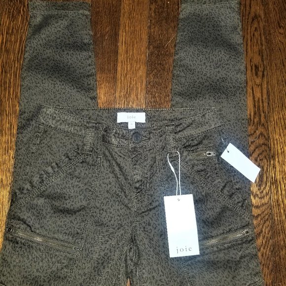 Joie Park Skinny Jeans | cropped leopard-print cotton-blend twill skinny pants - Picture 5 of 8